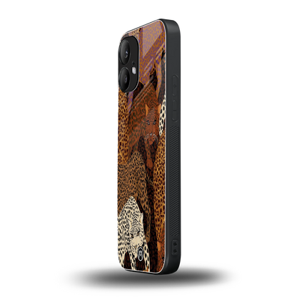 brown beasts back phone cover | glass case for nothing phone 2