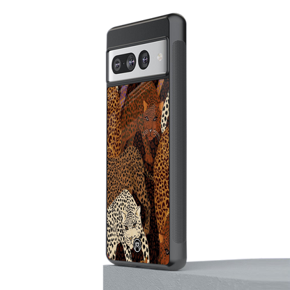 brown beasts back phone cover | glass case for google pixel 7 pro