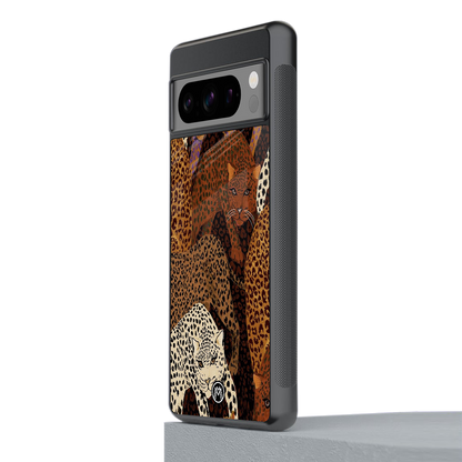 brown beasts back phone cover | glass case for google pixel 8 pro