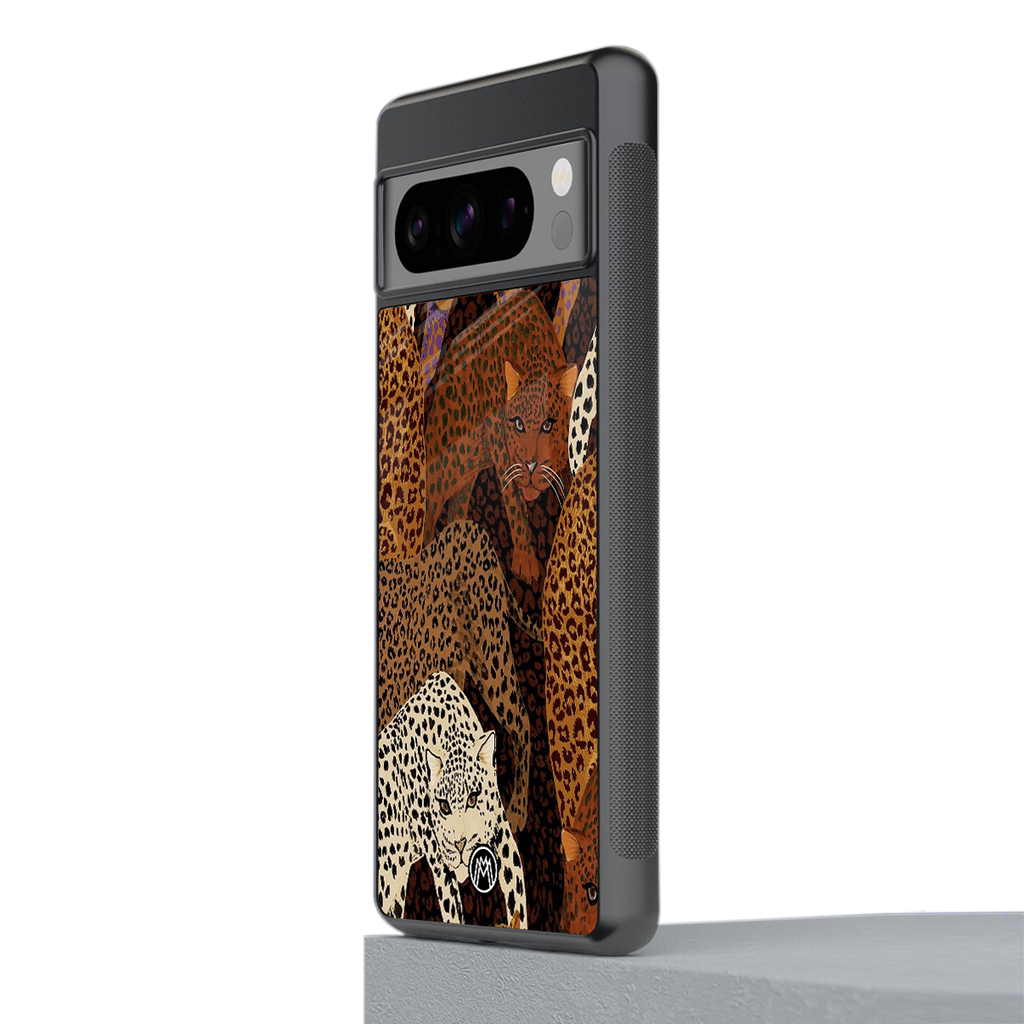 brown beasts back phone cover | glass case for google pixel 8 pro