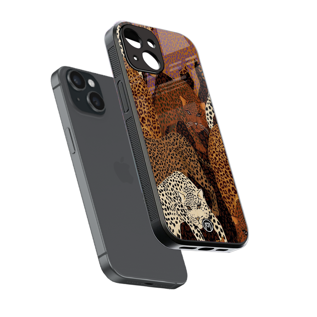 brown beasts back phone cover | glass case for iphone 15