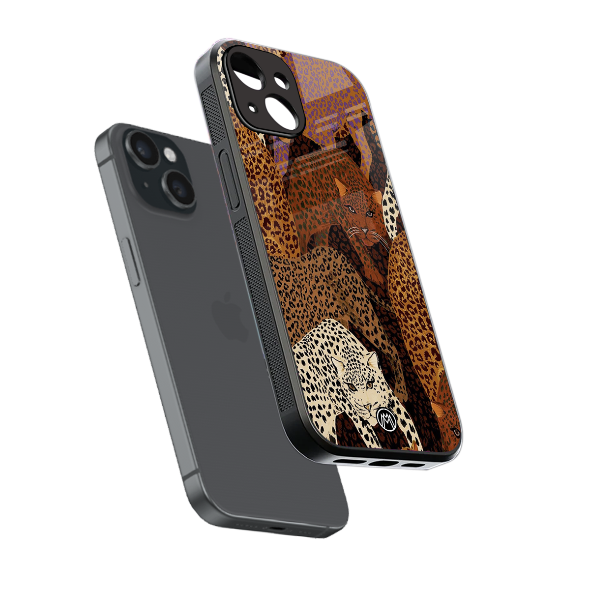 brown beasts back phone cover | glass case for iphone 15