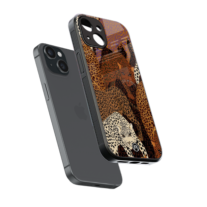 brown beasts back phone cover | glass case for iphone 15