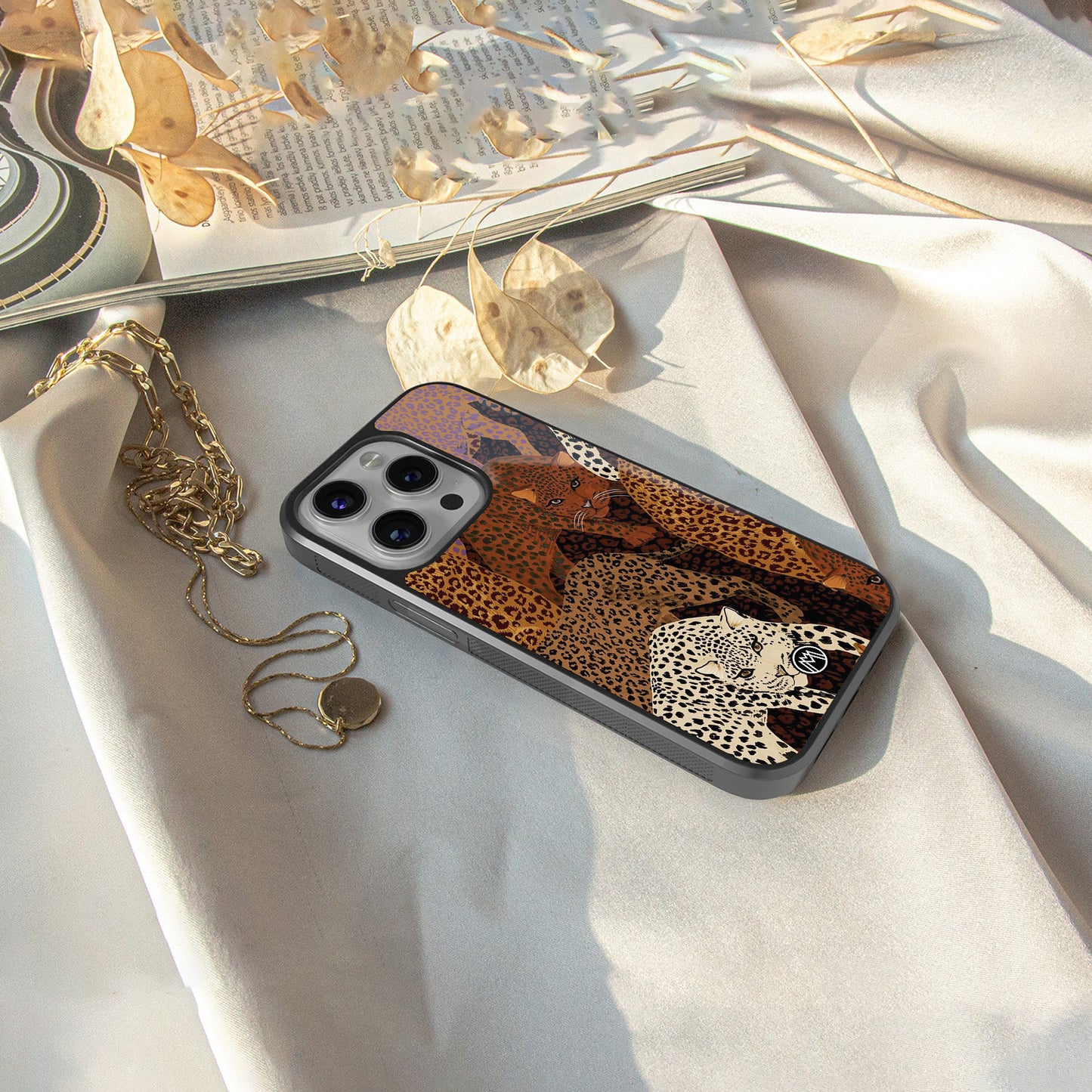 brown beasts back phone cover | glass case for iphone 15 pro