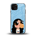 bubbly blue back phone cover | glass case for iphone 13