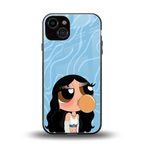 bubbly blue back phone cover | glass case for iphone 13