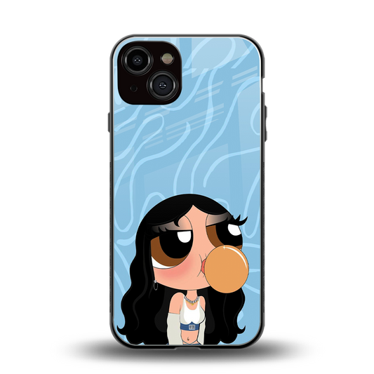 bubbly blue back phone cover | glass case for iphone 13