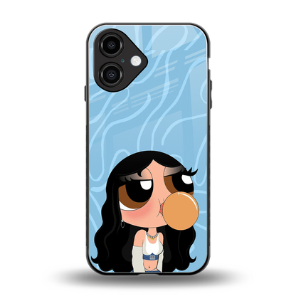 bubbly blue back phone cover | glass case for iphone 16