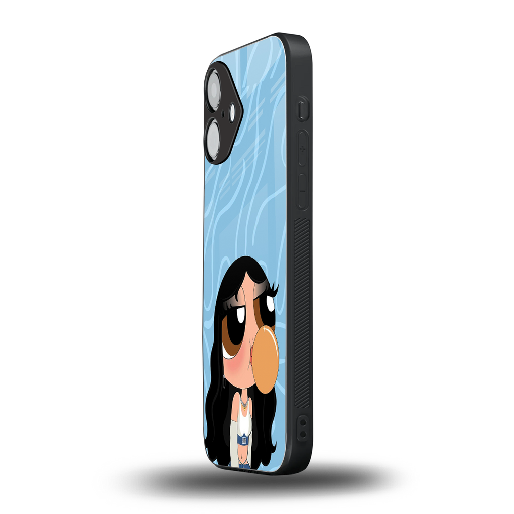 bubbly blue back phone cover | glass case for iphone 16
