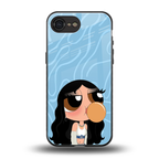bubbly blue back phone cover | glass case for iphone 16e