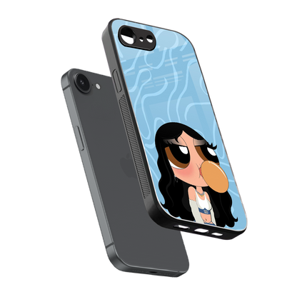 bubbly blue back phone cover | glass case for iphone 16e