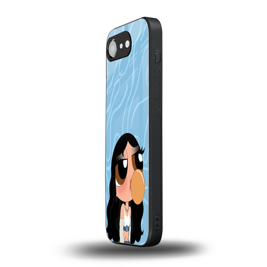 bubbly blue back phone cover | glass case for iphone 16e