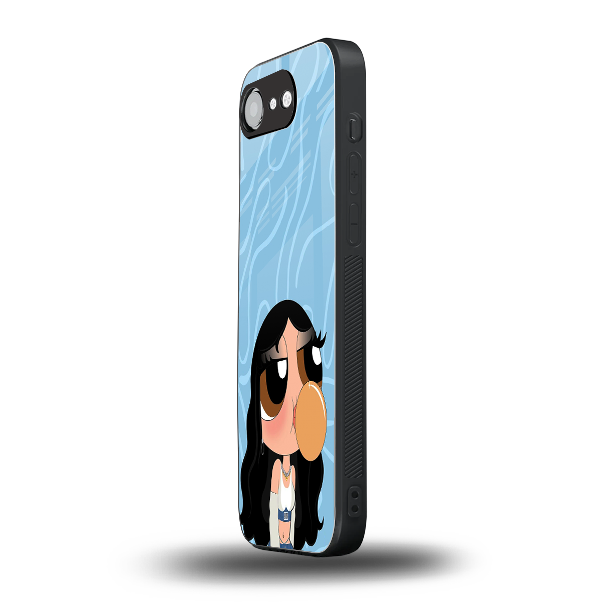 bubbly blue back phone cover | glass case for iphone 16e