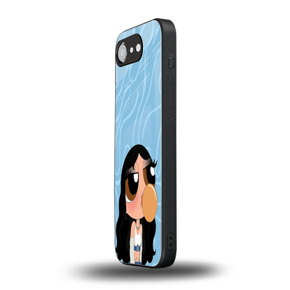 bubbly blue back phone cover | glass case for iphone 16e