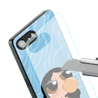 bubbly blue back phone cover | glass case for iphone 16e