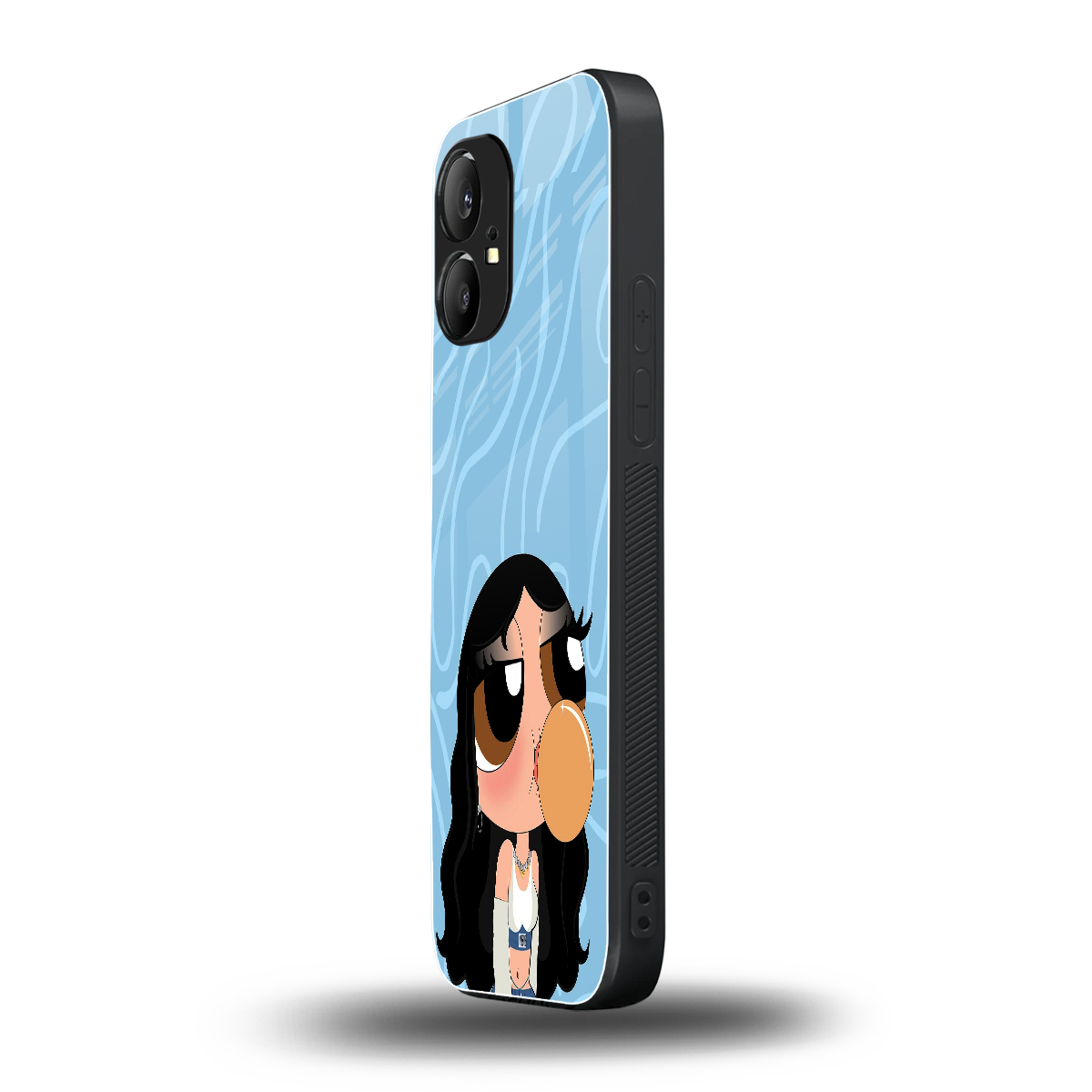 bubbly blue back phone cover | glass case for nothing phone 1