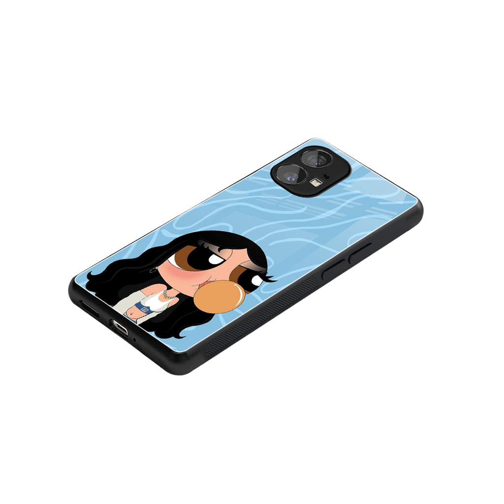 bubbly blue back phone cover | glass case for nothing phone 1