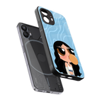 bubbly blue back phone cover | glass case for nothing phone 2