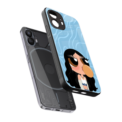 bubbly blue back phone cover | glass case for nothing phone 2