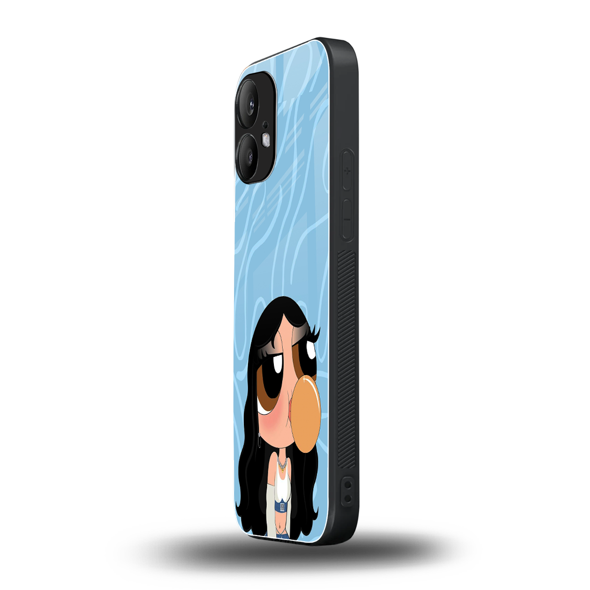 bubbly blue back phone cover | glass case for nothing phone 2