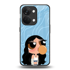 bubbly blue back phone cover | glass case for oneplus nord 3