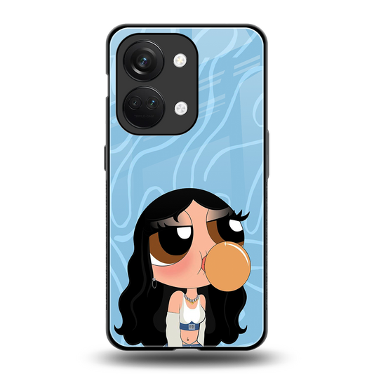 bubbly blue back phone cover | glass case for oneplus nord 3
