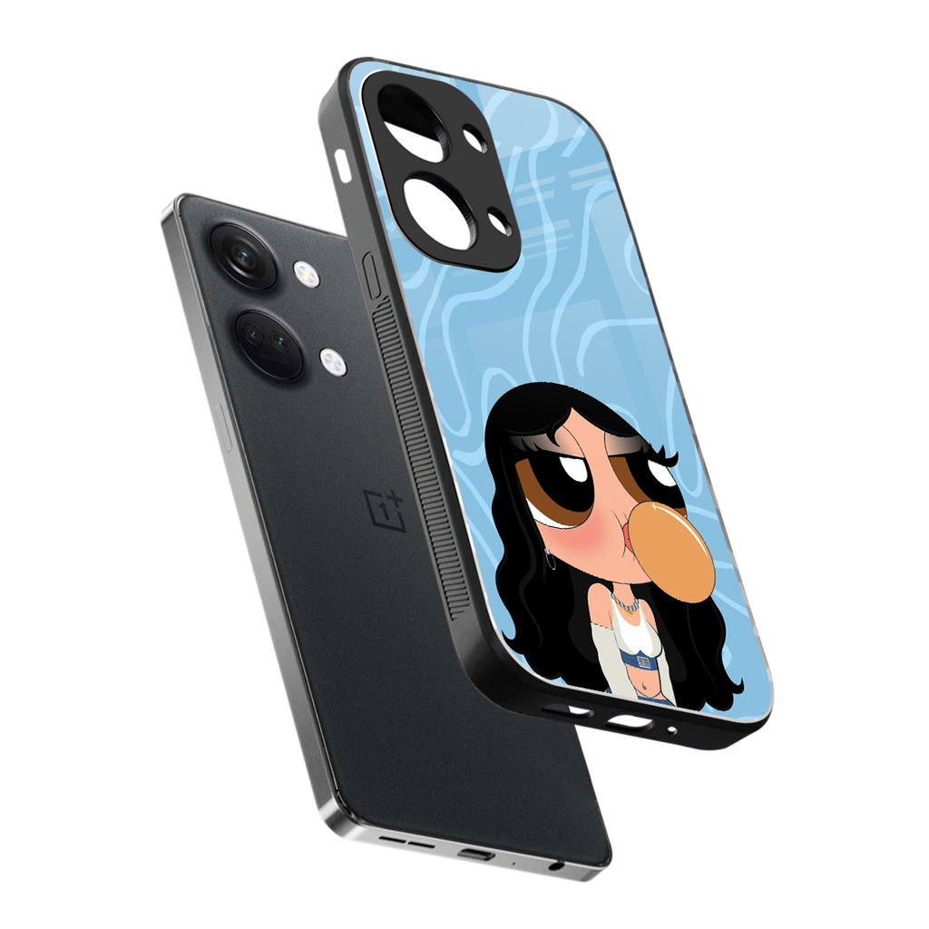 bubbly blue back phone cover | glass case for oneplus nord 3