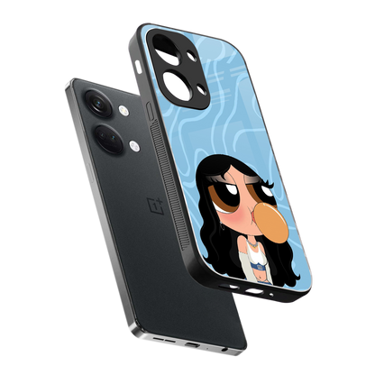 bubbly blue back phone cover | glass case for oneplus nord 3