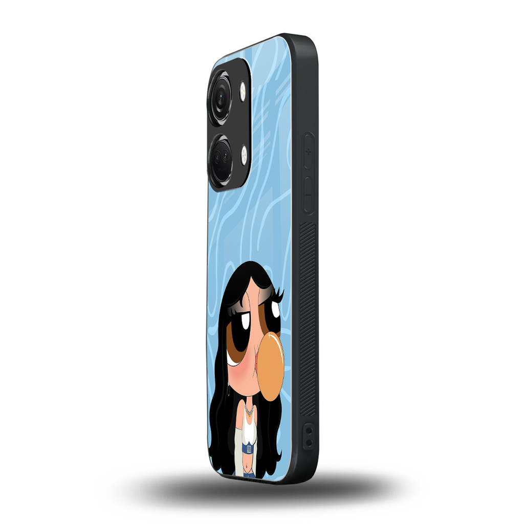 bubbly blue back phone cover | glass case for oneplus nord 3