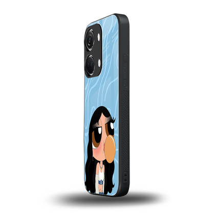 bubbly blue back phone cover | glass case for oneplus nord 3
