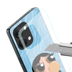 bubbly blue back phone cover | glass case for oneplus nord 3