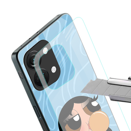 bubbly blue back phone cover | glass case for oneplus nord 3