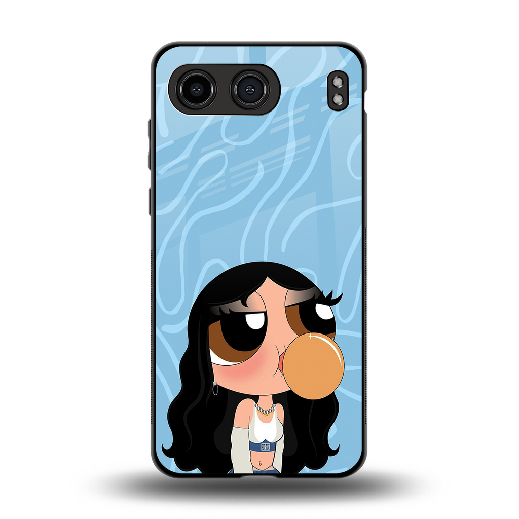 bubbly blue back phone cover | glass case for oneplus nord 4