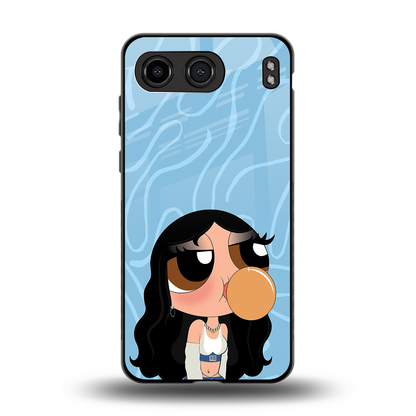 bubbly blue back phone cover | glass case for oneplus nord 4