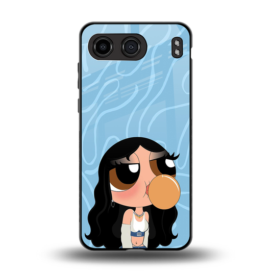 bubbly blue back phone cover | glass case for oneplus nord 4