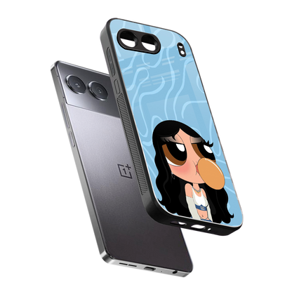 bubbly blue back phone cover | glass case for oneplus nord 4