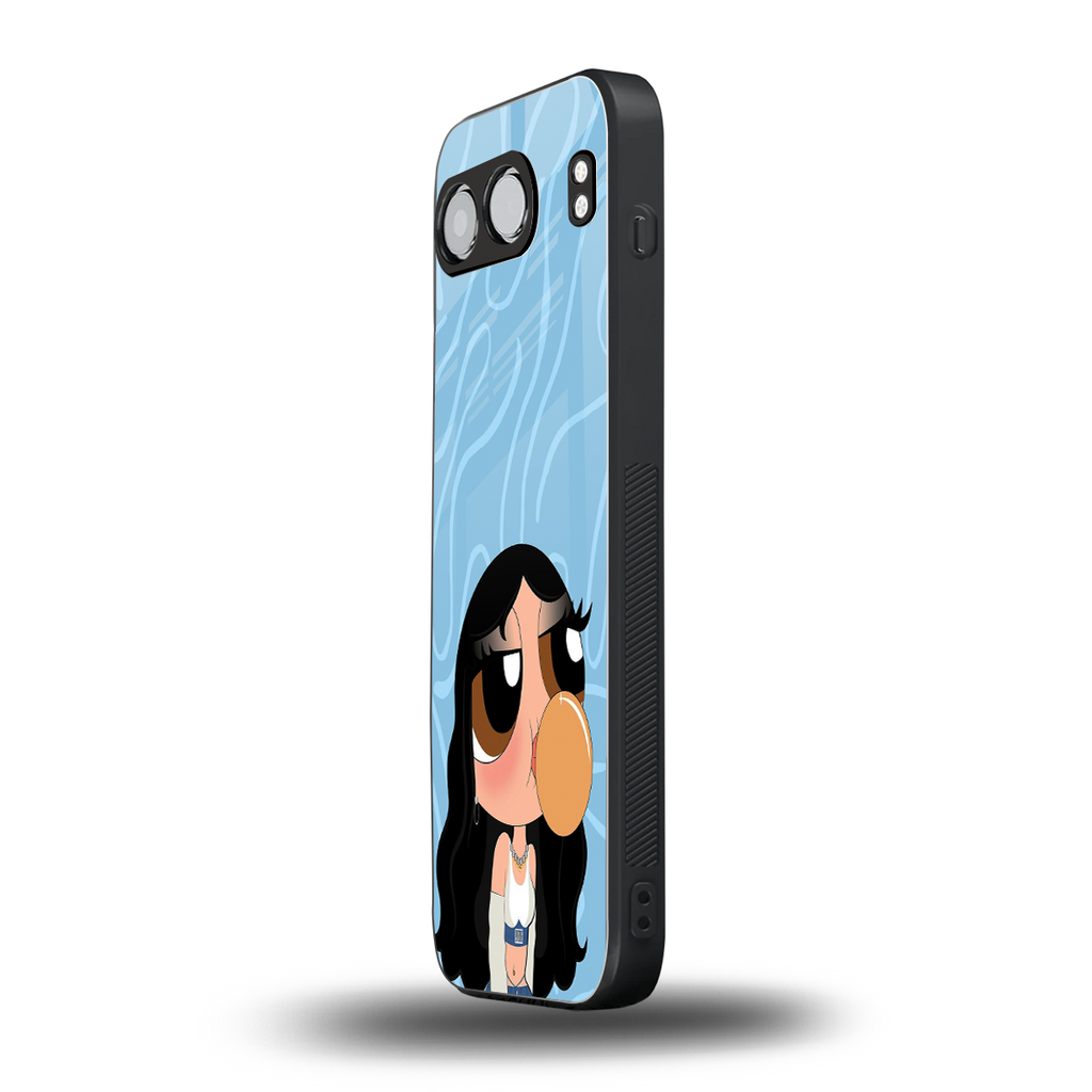 bubbly blue back phone cover | glass case for oneplus nord 4