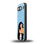 bubbly blue back phone cover | glass case for oneplus nord 4