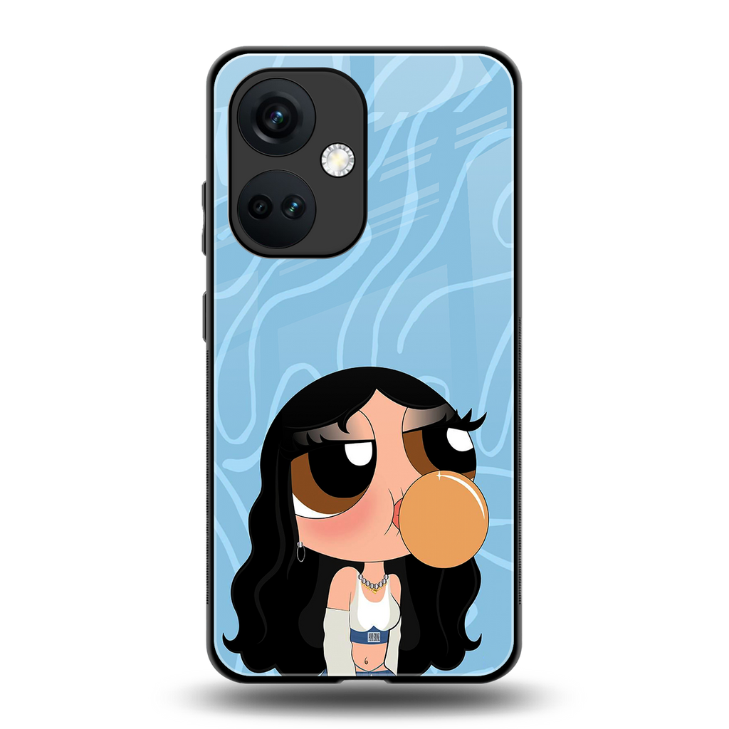 bubbly blue back phone cover | glass case for oneplus nord ce 3