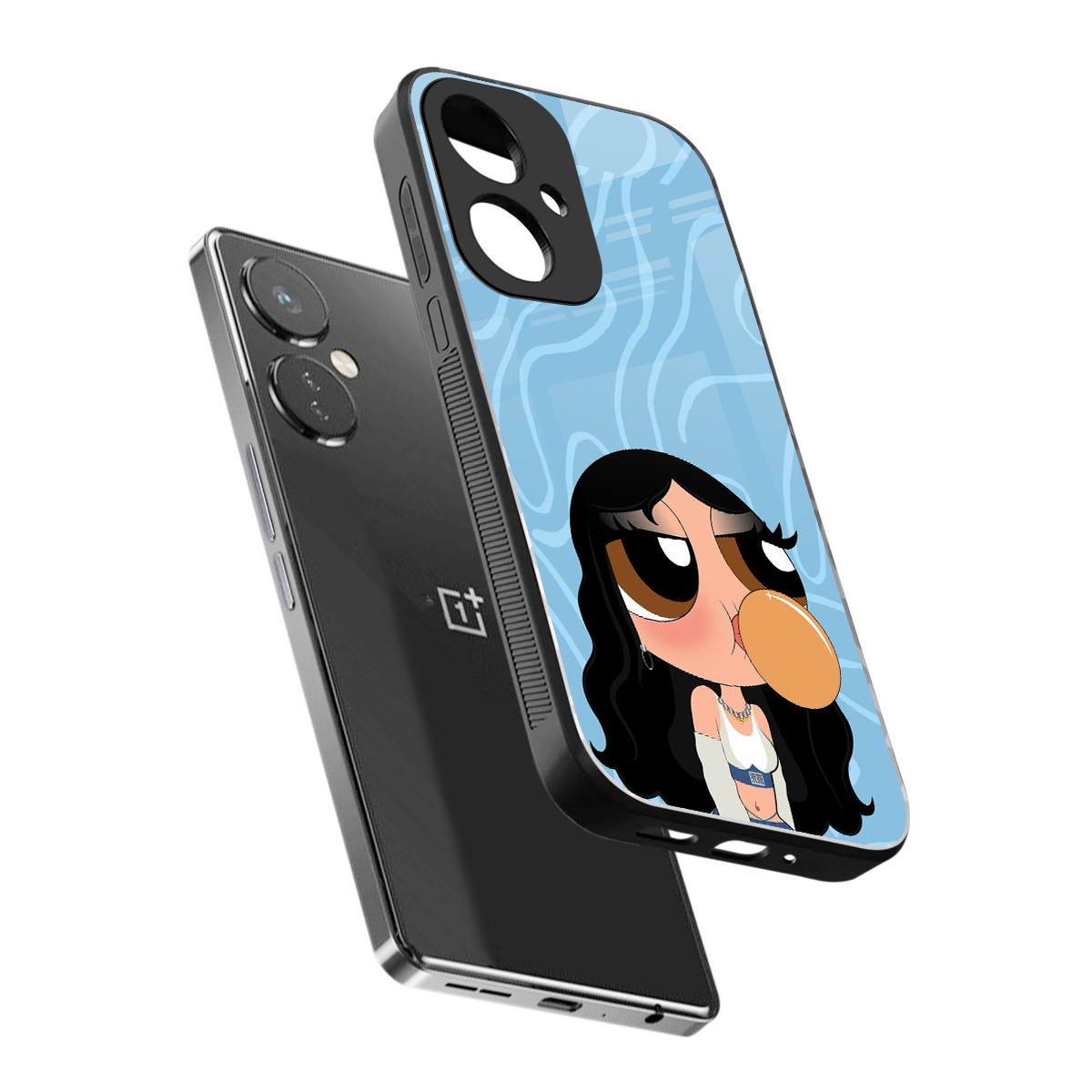 bubbly blue back phone cover | glass case for oneplus nord ce 3