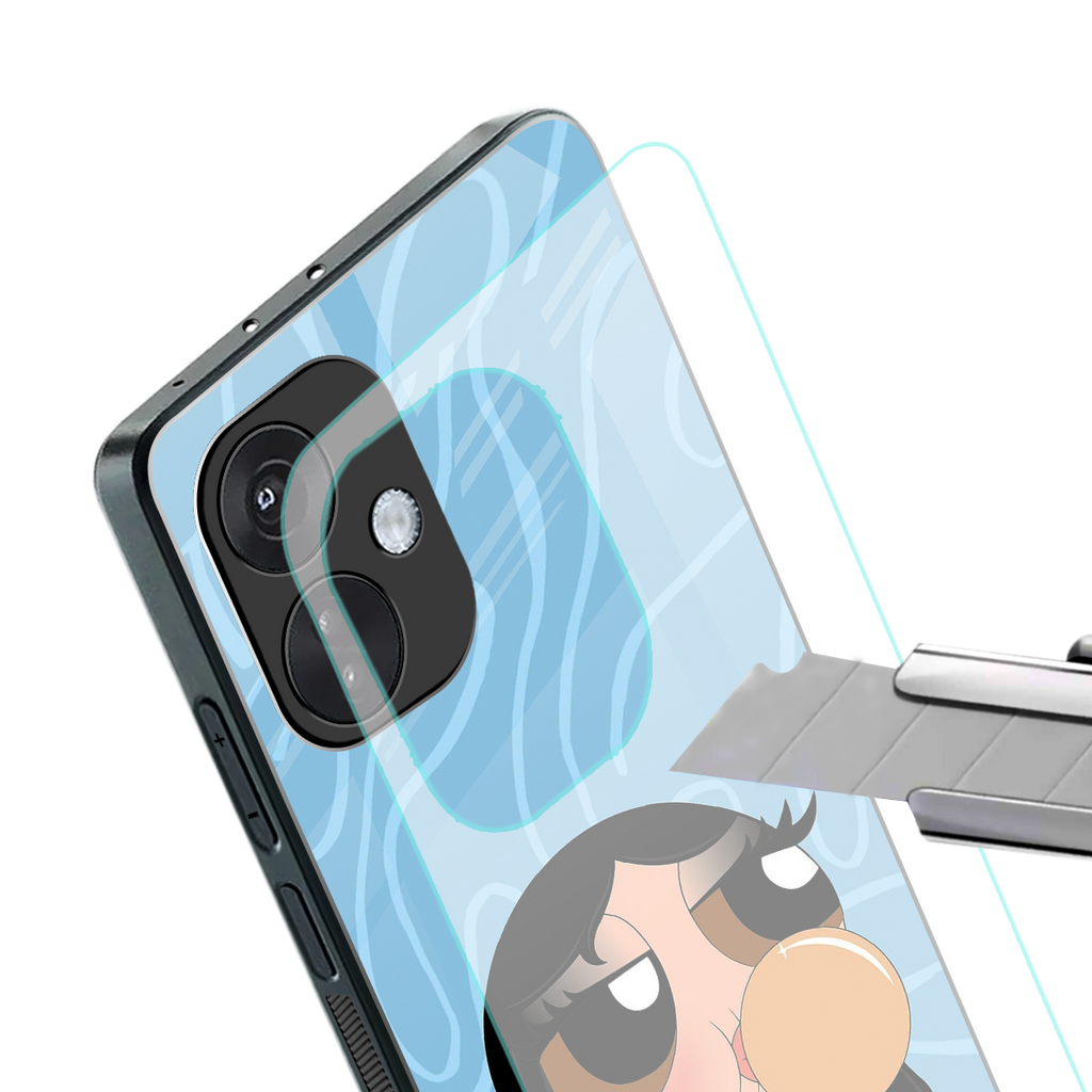 bubbly blue back phone cover | glass case for oneplus nord ce 3