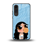 bubbly blue back phone cover | glass case for oneplus nord ce 4 lite