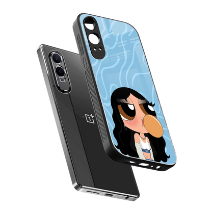 bubbly blue back phone cover | glass case for oneplus nord ce 4 lite