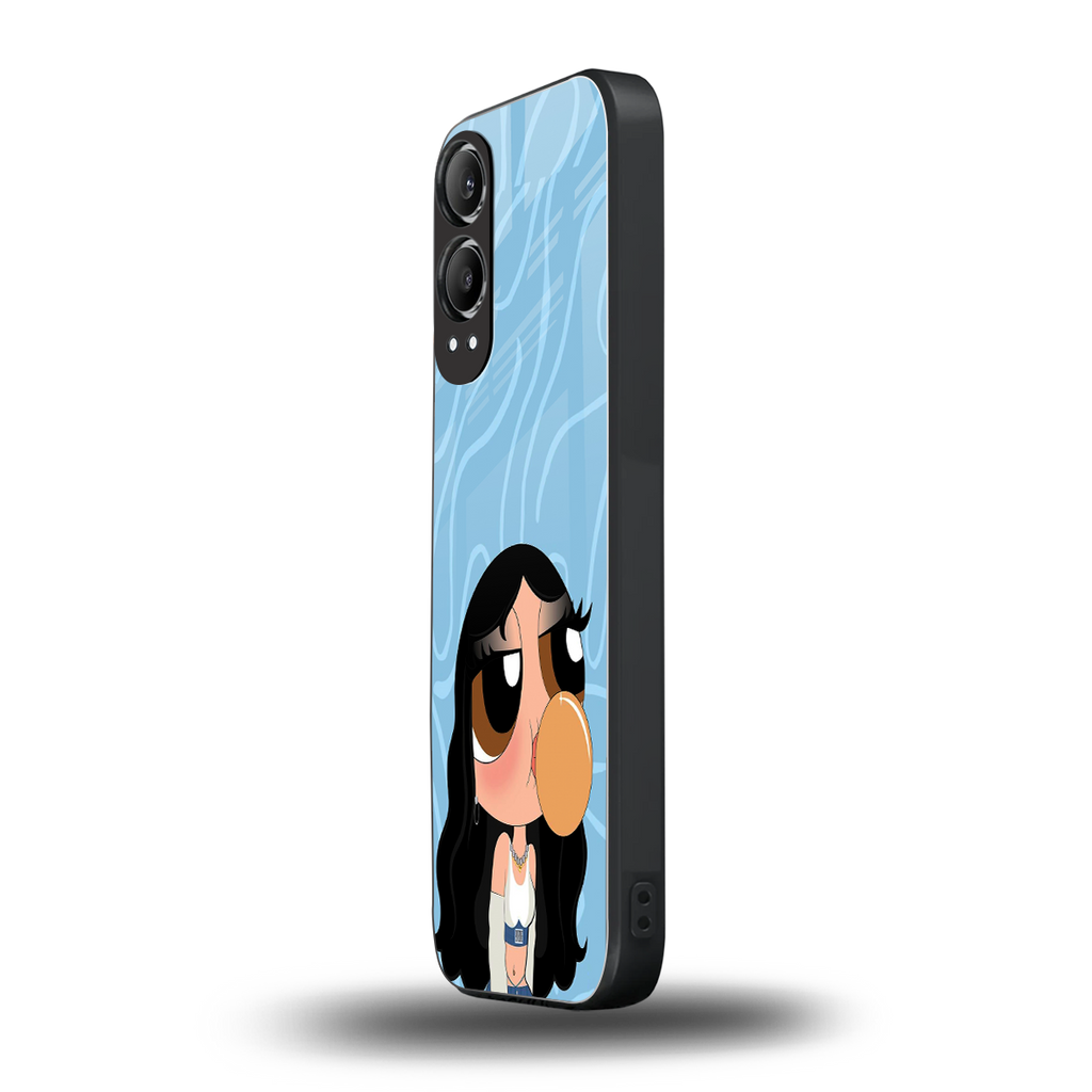 bubbly blue back phone cover | glass case for oneplus nord ce 4 lite