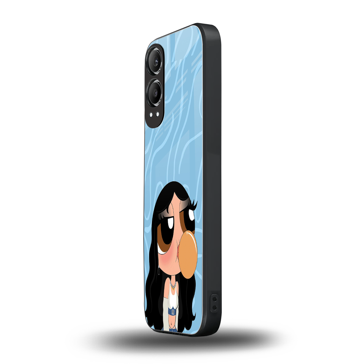bubbly blue back phone cover | glass case for oneplus nord ce 4 lite