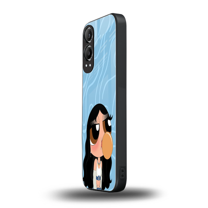 bubbly blue back phone cover | glass case for oneplus nord ce 4 lite