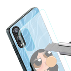 bubbly blue back phone cover | glass case for oneplus nord ce 4 lite