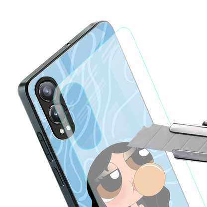 bubbly blue back phone cover | glass case for oneplus nord ce 4 lite