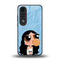 bubbly blue back phone cover | glass case for oneplus nord ce 4