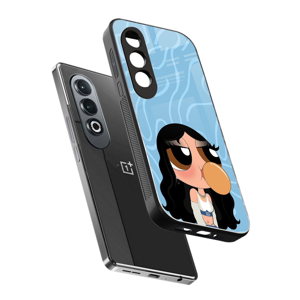bubbly blue back phone cover | glass case for oneplus nord ce 4